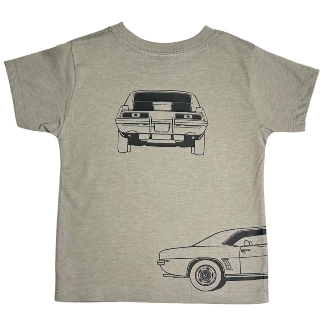  Camaro Z28  silhouette on a soft kids t-shirt - Gearhead Kids
