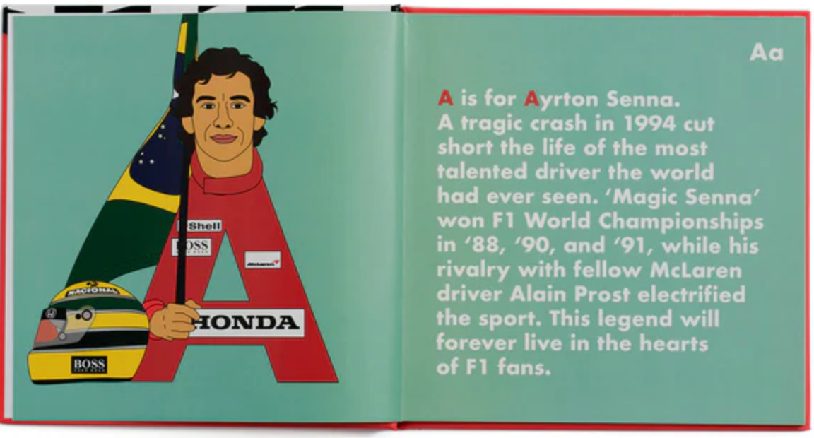 F1 Legends Alphabet Book | Formula 1 ABCs for Kids | Gearhead Kids