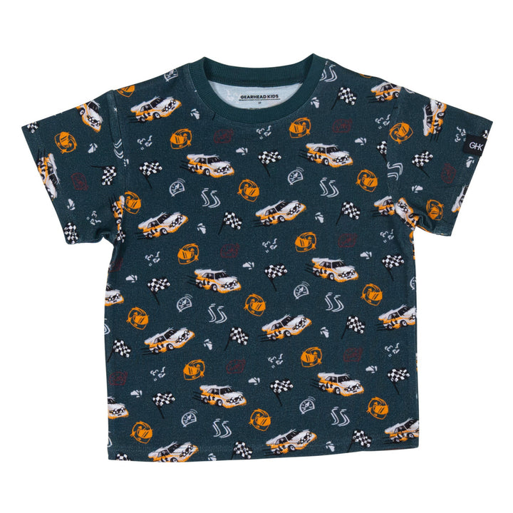 Kids Audi Quattro S1 rally car t-shirt in bamboo and organic cotton - Gearhead Kids